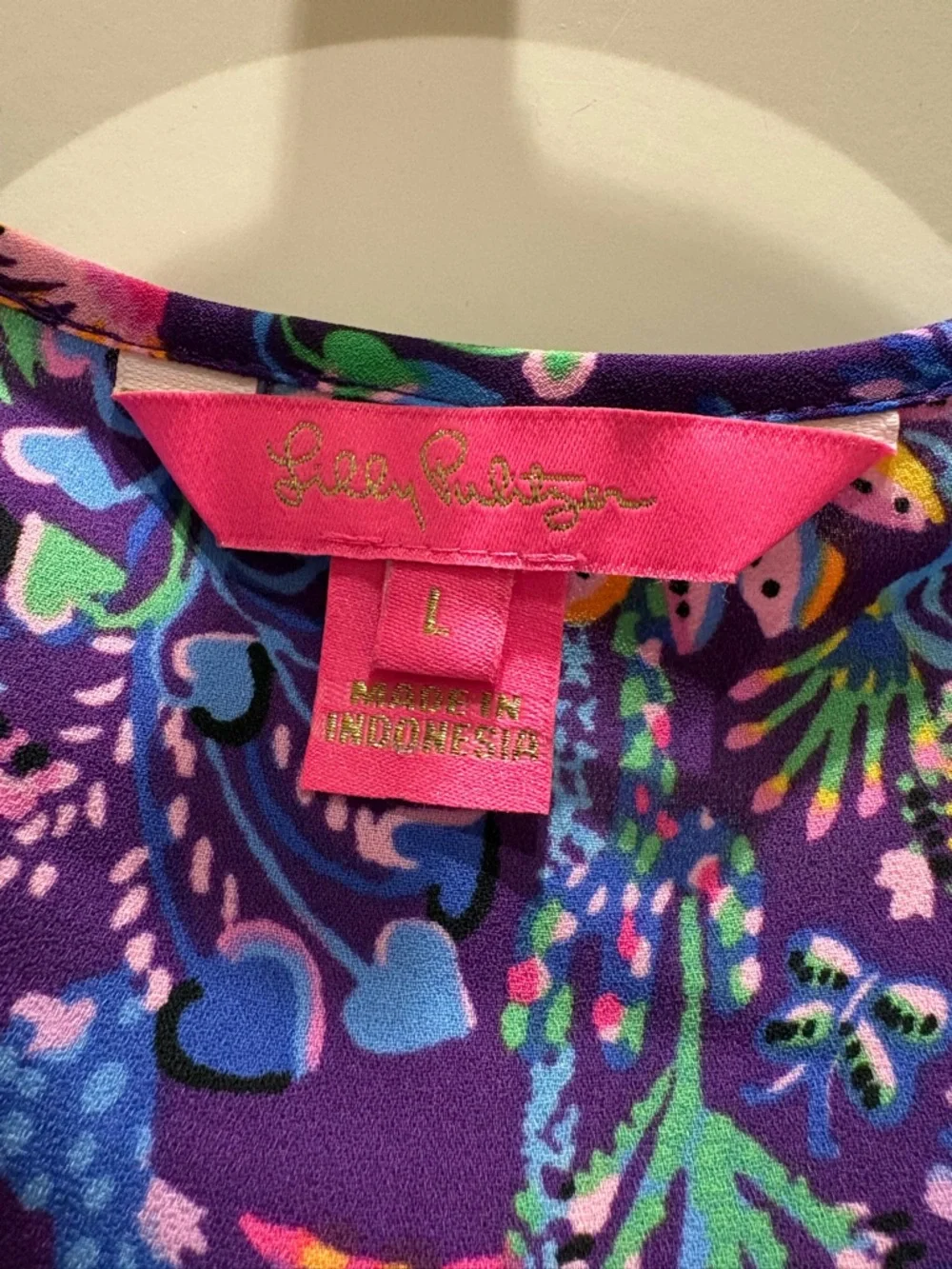 Lilly Pulitzer Purple Multicolor Floral V-Neck Blouse - Picture 3 of 4
